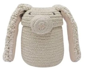 Кремава текстилна детска кошница за играчки ø 15x15 cm Mini Rita the Rabbit – Lorena Canals