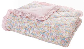 Розово капитонирано покривало за легло 220x230 cm Darcy Floral – Catherine Lansfield