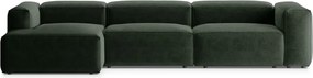 Зелен ъглов диван (ляв ъгъл) Bergamo – Cosmopolitan Design