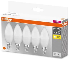 Комплект 5x LED крушка BASE B40 E14/4,9W/230V 2700K - Osram