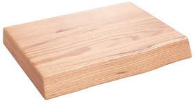 363628 vidaXL Стенен рафт светлокафяв 40x30x(2-6) см обработен масивен дъб