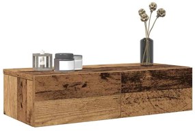 859975 vidaXL Стенен рафт с чекмеджета 60x26,5x15 см инженерно дърво