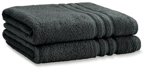 Тъмносиви памучни хавлиени кърпи в комплект от 2 бр. от тери 90x140 cm Zero Twist – Catherine Lansfield