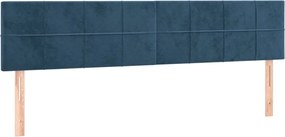 346086 vidaXL Горни табли за легло, 2 бр, тъмносини, 90x5x78/88 см кадифе
