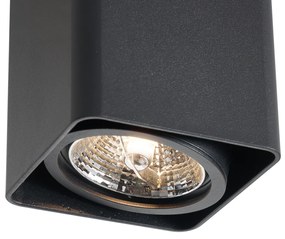 Дизайнерски повърхностно монтиран прожектор черен GU10 70 мм, въртящ се и накланящ се - Vox