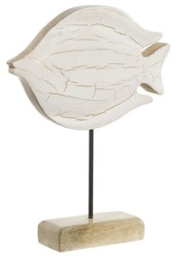 Декоративна фигурка Home ESPRIT Бял Естествен Риба Средиземноморско 18 x 5 x 24 cm