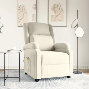 342419 vidaXL Масажен стол, кремав, кадифе