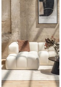 Кафяво-сив кадифен ъглов диван (ляв ъгъл) Cube – Bonami Selection