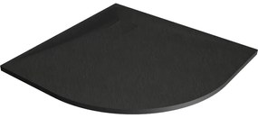 Mexen Bert полукръгъл душ корито SMC 80 x 80 см, черен - 4KR708080