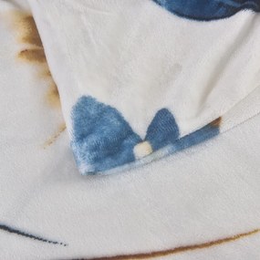 Тъмносиньо единично спално бельо от микроплюш 140x200 cm Marbella – My House