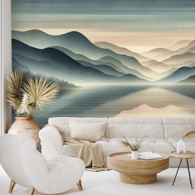 Самозалепващ тапет – Мъглива планинска панорама