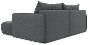 Сив разтегателен ъглов диван с място за съхранение (десен ъгъл) Nanea – Makamii