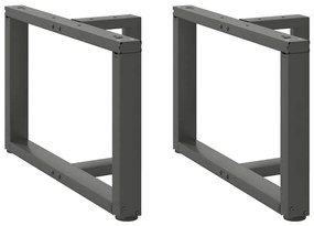 4013034 vidaXL Крака за масичка за кафе, Т-образни, 2 бр., антрацит, 60x25x(42-43) см, стомана