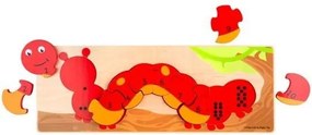 Bigjigs - Дървен математически пъзел - Гъсеница
