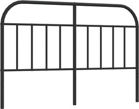353667 vidaXL Метална резервна табла за легло, черна, 135 см
