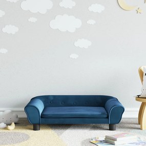 3196400 vidaXL Детски диван, синьо, 70x45x26 см, кадифе