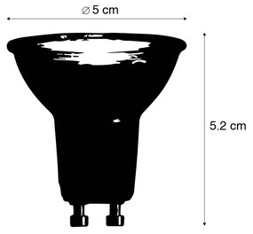 Комплект от 6 смарт GU10 димируеми в Келвин LED лампи 4.8W 400 lm 1800K - 6500K