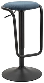 Тапициран бар стол с регулируема височина в петролен цвят/черен (височина на седалката 61 cm) Destiny – Mauro Ferretti