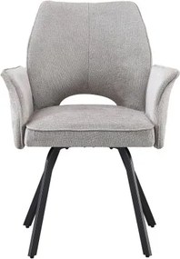 ТУЛИП Тъмно бежово (тъкан UF980-03) - МОДЕРЕН ТАПИЦИРАН СТОЛ С ПОДЛАКЪТНИЦИ ЗА ДНЕВНА/ТРАПЕЗАРИЯ/ОФИС ЛОФТ