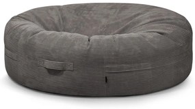 Тъмносив пуф от рипсено кадифе Roll 190 – SLOWDOWN