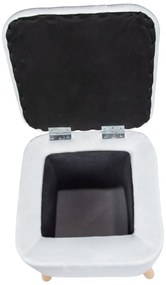 Светлосива кадифена табуретка - Wenko