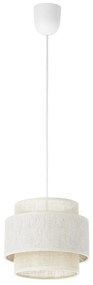 Полилей на кабел BOHO 1xE27/60W/230V Ø20 см крем/юта