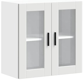 854147 vidaXL Кухненски стенен шкаф със стъклена врата "Porto" бял