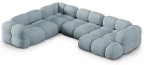 Светлосин ъглов диван (ляв ъгъл/U форма) Loretto – Cosmopolitan Design