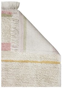 Розов и кремав ръчно изработен памучен килим подходящ за пране 140x200 cm Lanes Vintage Nude – Lorena Canals