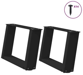 Sonata H Крака за холна маса с U-образна 2 бр черни 50x(30-31)см стомана