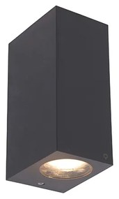 Смарт стенна лампа сива, изработена от пластмаса, вкл. 2 Wifi GU10 - Baleno