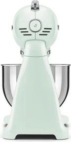 Планетарен миксер SMEG SMF03PGEU, 800 W, 4.8 л, 10 скорости, Функция за плавен старт, Крачета против хлъзгане, Пастелно зелен