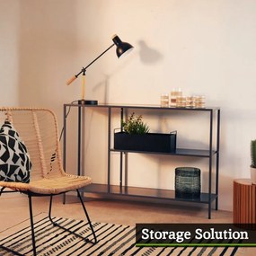 Сива стоманена конзолна маса 30x120 cm Acero – Premier Housewares