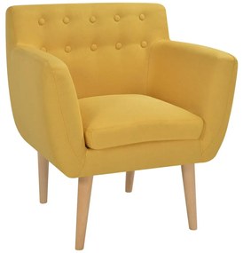 244069 vidaXL Фотьойл, жълт, текстил