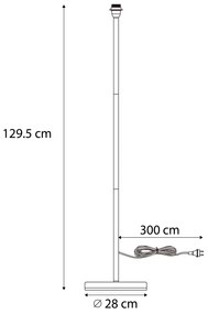Външна подова лампа бяла - Virginia Foot