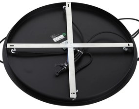 Модерен висящ лампион черен с димно стъкло - Jia