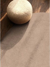 Бежов ръчно изработен кръгъл килим със смес от вълна ø 160 cm Kari Organic – Villeroy&amp;Boch