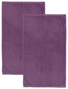 Лилави бързосъхнещи памучни хавлиени кърпи от тери в комплект от 2 бр. 90x140 cm Quick Dry – Catherine Lansfield
