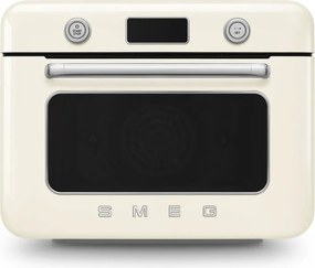 Мини фурна с комбинирана пара Smeg COF01CREU, 1800 W, 10 функции, LCD дисплей, 40-230C, Крем