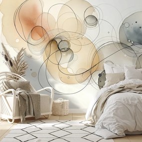 Самозалепващ тапет – Абстрактни акварелни кръгове