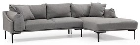 Сив ъглов диван , десен ъгъл Leo - Artie