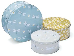 Стоманени кутии в комплект 3 бр. за торти English Meadow – Cooksmart ®