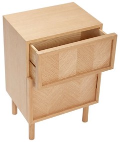 Нощно шкафче от масивен дъб в естествен цвят Herringbone – Hübsch