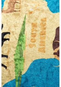 Син детски нехлъзгащ се килим , 100 x 160 cm Map - Conceptum Hypnose