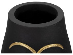 Черна ваза от полирезин 31 cm Tribal - Mauro Ferretti