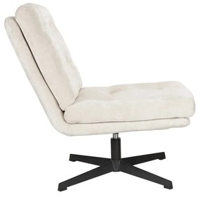 Кремаво въртящо се кресло Kai – White Label