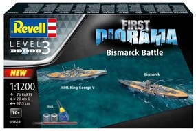 Сглобяем модел, Revell, Диорама Битката Bismarck HMS и King George V, 76 части