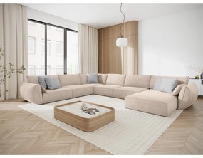 Бежов ъглов диван (ляв ъгъл) Vanda - Mazzini Sofas
