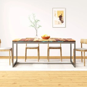 244797 vidaXL Трапезна маса, акация масив и стомана, 180 cм