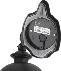 Класическа външна стенна лампа черна с прозрачно стъкло IP44 - Genoa